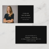 Einfaches Minimalistisches Berufliches Foto Visitenkarte (Vorne/Hinten)