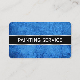 Einfaches minimalistisches blaues Farbe-Grunge Visitenkarte
