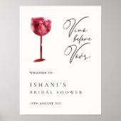 Einfaches Minimalistisches Brautparty Begrüßungsze Poster (Vorne)