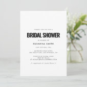 Einfaches minimalistisches Brautparty Einladung (Stehend Vorderseite)