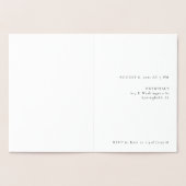 Einfaches minimalistisches Brautparty lädt Foil-Ka Folienkarte (Innenseite)