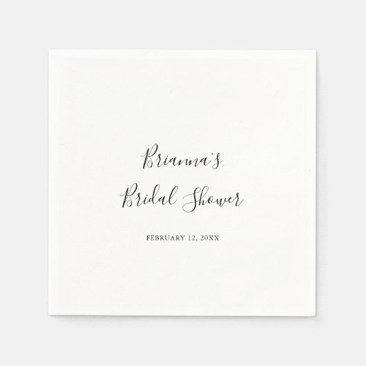 Einfaches Minimalistisches Brautparty Serviette (Vorderseite)