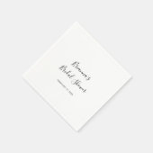 Einfaches Minimalistisches Brautparty Serviette (Ecke)