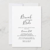 Einfaches Minimalistisches Brunch mit Brautdusche Einladung (Vorderseite)