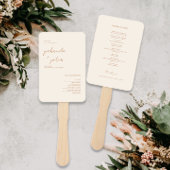 Einfaches Minimalistisches Cream Modern Wedding Pr Fächer