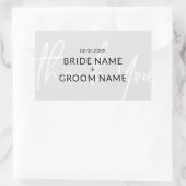 Einfaches Minimalistisches Dankeschön für die Hoch Rechteckiger Aufkleber (Tasche)