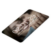 Einfaches Minimalistisches Datum Modernes Foto Sav Magnet (Linke Seite)