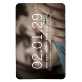 Einfaches Minimalistisches Datum Modernes Foto Sav Magnet (Vertikal)