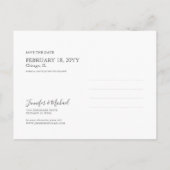 Einfaches Minimalistisches Design Save the Date Po Einladungspostkarte (Rückseite)