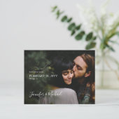 Einfaches Minimalistisches Design Save the Date Po Einladungspostkarte (Stehend Vorderseite)