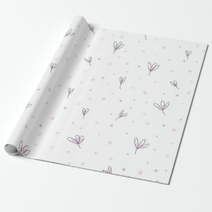 Einfaches Minimalistisches Ditsy Floral Design  Geschenkpapier
