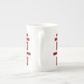 Einfaches Minimalistisches doppeltes Porzellantasse (Rückseite)