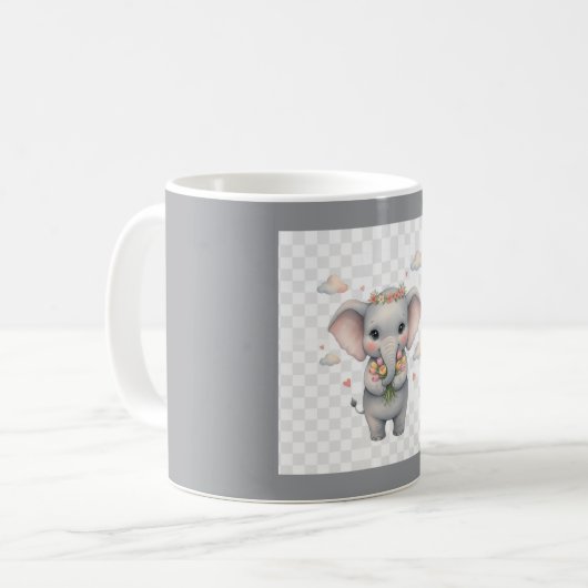 Einfaches minimalistisches elegantes benutzerdefin kaffeetasse (Vorderseite Links)