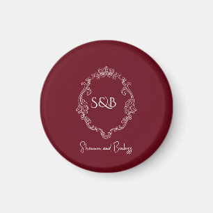 Einfaches minimalistisches elegantes burgunderfarb magnet