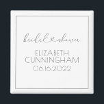 Einfaches Minimalistisches Elegantes Chic Brautpar Magnet<br><div class="desc">Dieses einfache und moderne Design besteht aus Sans Serif und spielerischer kursiver Typografie mit doodle Herzen. Ideal für Hochzeiten Brautparty Gastgeschenke.</div>