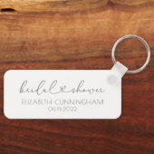 Einfaches Minimalistisches Elegantes Chic Brautpar Schlüsselanhänger (Vorderseite)