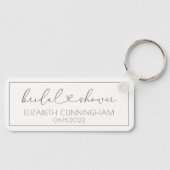 Einfaches Minimalistisches Elegantes Chic Brautpar Schlüsselanhänger (Vorderseite)