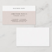 Einfaches Minimalistisches Elegantes Design Cool S Visitenkarte (Vorne/Hinten)