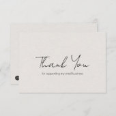 Einfaches Minimalistisches Elegantes modernes, neu Dankeskarte (Vorne/Hinten)