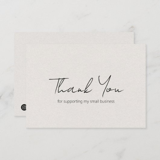 Einfaches Minimalistisches Elegantes modernes, neu Dankeskarte (Vorne/Hinten)