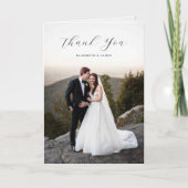 Einfaches Minimalistisches, elegantes Skript Viele Dankeskarte (Vorderseite)