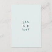 Einfaches Minimalistisches Eukalyptus-Chic-Hochzei Begleitkarte (Rückseite)