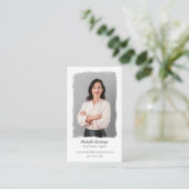 Einfaches Minimalistisches Farbstil-Foto Vertikal Visitenkarte (Stehend Vorderseite)