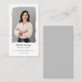 Einfaches Minimalistisches Farbstil-Foto Vertikal Visitenkarte (Vorne/Hinten)