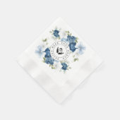 Einfaches Minimalistisches Floral-Logo Serviette (Ecke)
