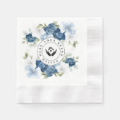 Einfaches Minimalistisches Floral-Logo Serviette (Vorderseite)