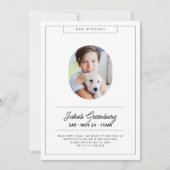 Einfaches Minimalistisches Foto Bar Mitzvah Einladung (Vorderseite)