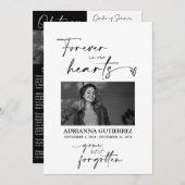 Einfaches Minimalistisches Foto-Beerdigungsprogram Programm (Vorne/Hinten)