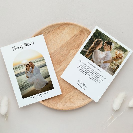 Einfaches Minimalistisches Foto Dankeskarte