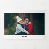 Einfaches minimalistisches Foto Dreifach Gefaltete Einladung (Cover)