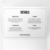 Einfaches minimalistisches Foto Dreifach Gefaltete Einladung (Innen Erste Seite)