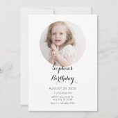 Einfaches Minimalistisches Foto Einladung (Vorderseite)