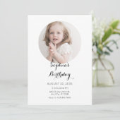 Einfaches Minimalistisches Foto Einladung (Stehend Vorderseite)