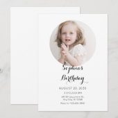 Einfaches Minimalistisches Foto Einladung (Vorne/Hinten)