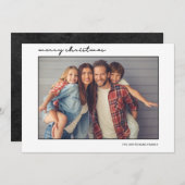 Einfaches Minimalistisches Foto Feiertagskarte (Vorne/Hinten)