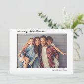 Einfaches Minimalistisches Foto Feiertagskarte (Stehend Vorderseite)