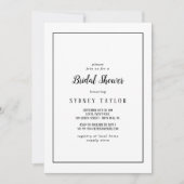 Einfaches Minimalistisches Foto Frame Brautparty Einladung (Vorderseite)