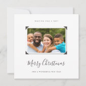 Einfaches Minimalistisches Foto frohe Weihnachten (Vorderseite)