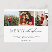 Einfaches Minimalistisches Foto frohe Weihnachten (Vorderseite)