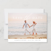 Einfaches Minimalistisches Foto Hochzeit speichern Magneteinladung (Vorderseite)