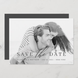 Einfaches Minimalistisches Foto Hochzeit speichern Save The Date