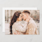 Einfaches Minimalistisches Foto Hochzeit speichern Save The Date (Vorne/Hinten)