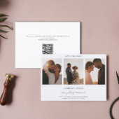 Einfaches Minimalistisches Foto Hochzeit speichert Einladung