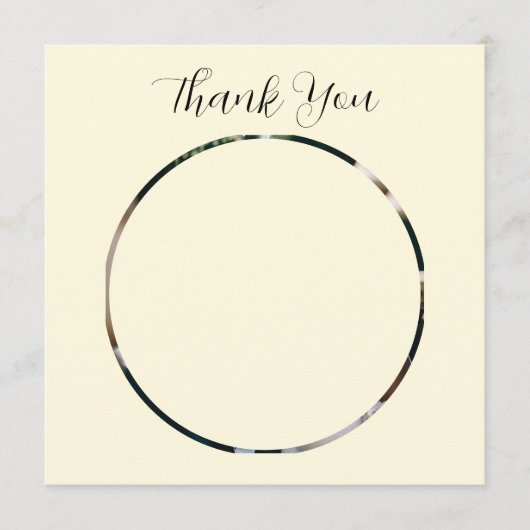 Einfaches Minimalistisches Foto Hochzeit Vielen Da Mitteilungskarte (Vorderseite)