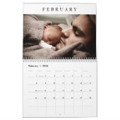 Einfaches Minimalistisches Foto Kalender (Feb 2026)