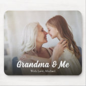 Einfaches Minimalistisches Foto Kalligrafie Oma un Mousepad (Vorne)